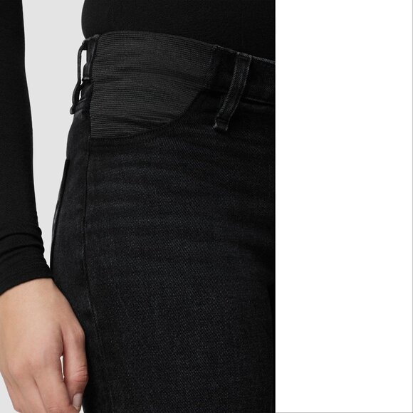 HUDSON Remi Straight Ankle Maternity JEANS Size 26 Black Stretch Denim NEW $185 - Picture 5 of 12